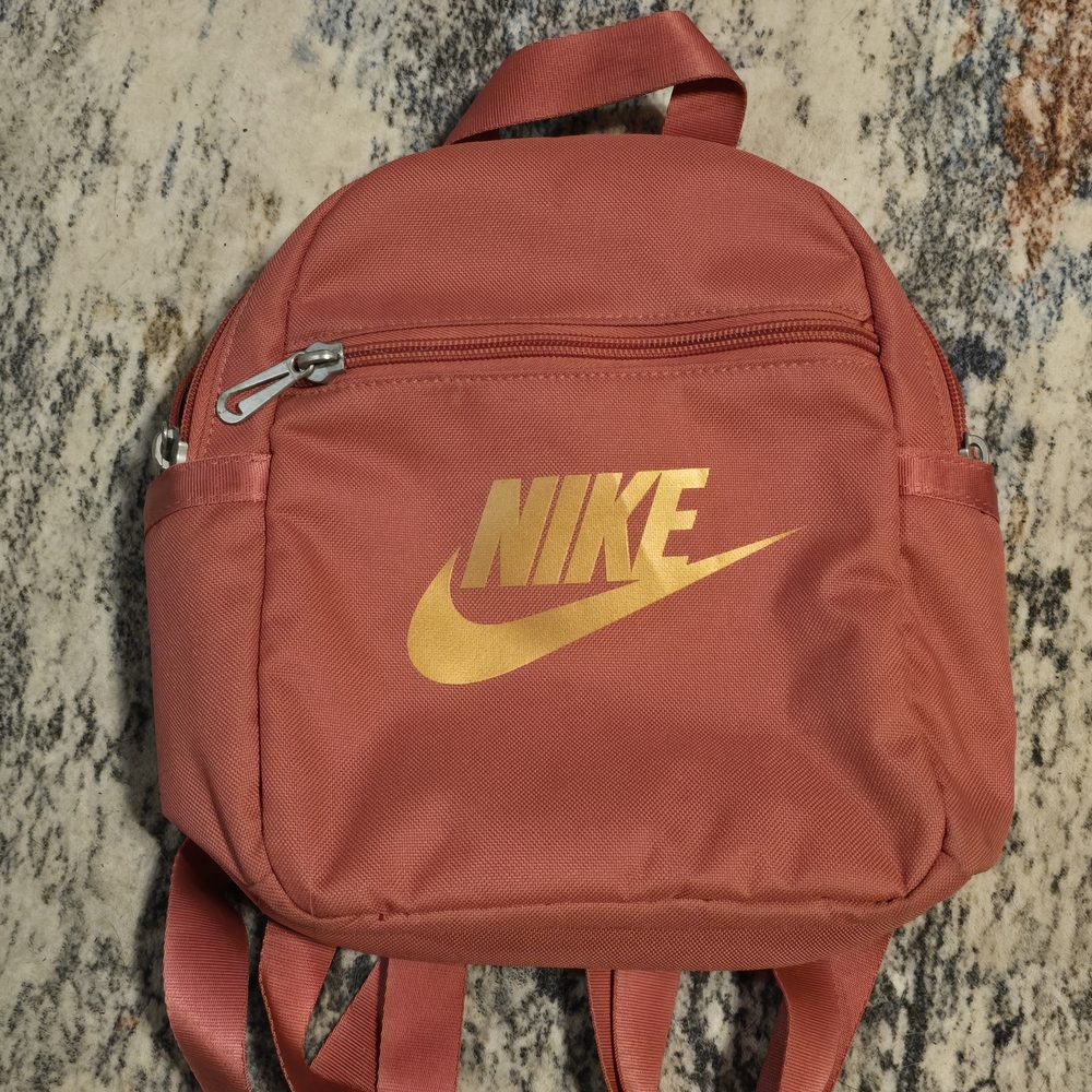 Nike Rust Backpack with Gold Logo